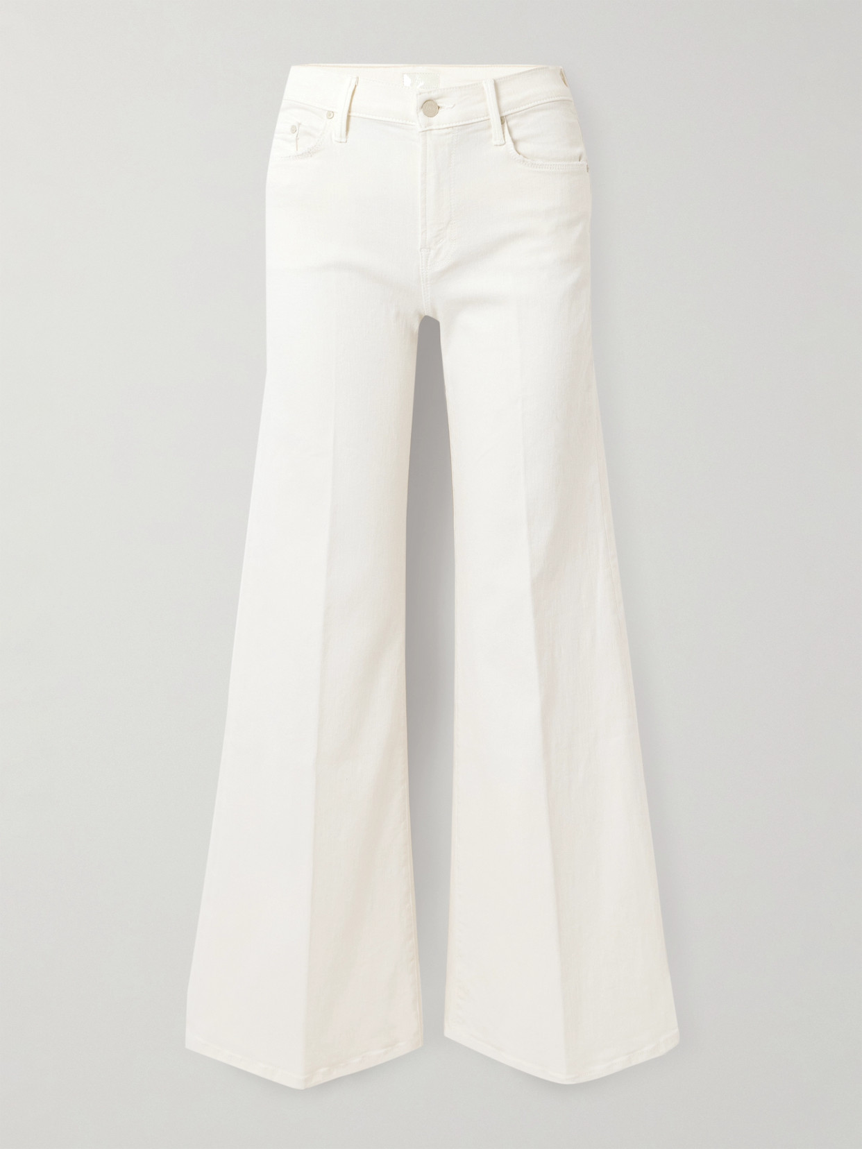 Mother + Net Sustain Twister Skimp Denim Mid-rise Wide-leg Jeans In Cream