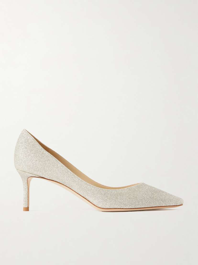 Jimmy Choo Romy 60 Glittered Leather Pumps
