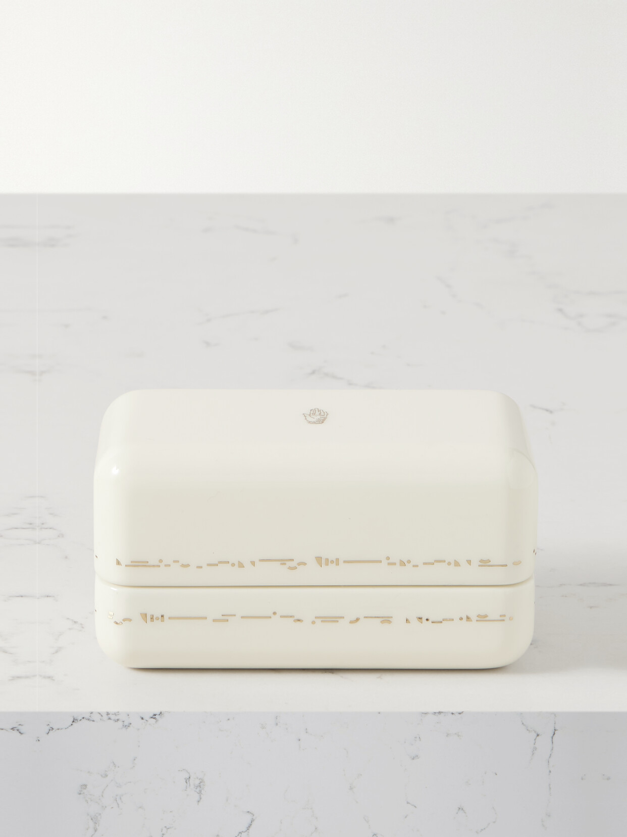 Trove - We Do Lacquered Wood And Faux Suede Ring Box - White