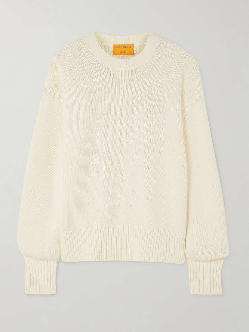Guest In Residence Breezy Cotton Sweater - x large