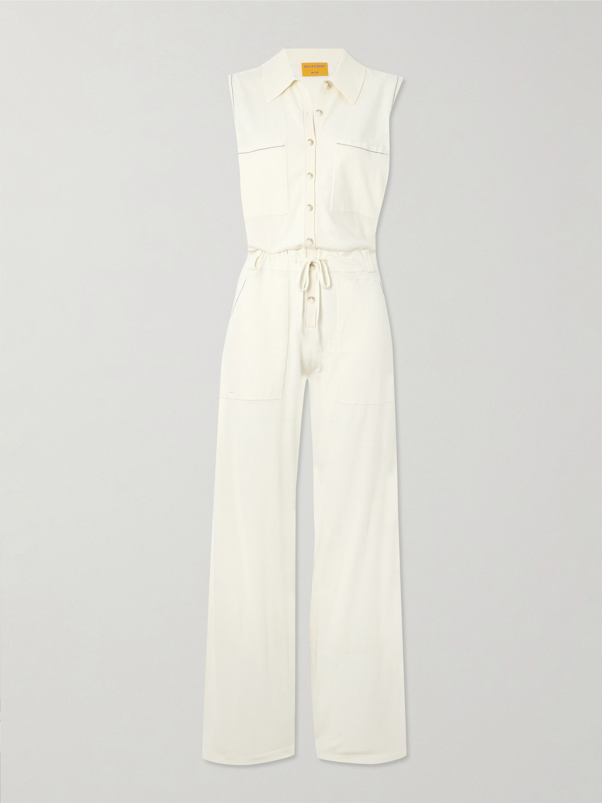 Guest In Residence Breezy Cotton-jersey Jumpsuit In Cream