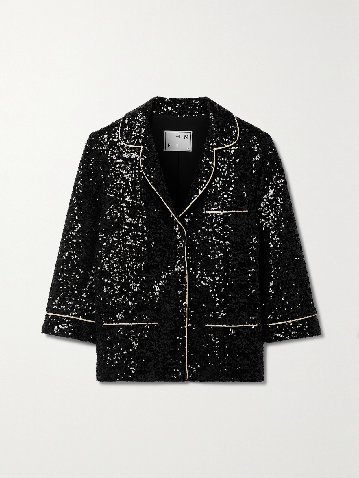 In The Mood For Love Sofia Sequined Tulle Jacket In Black