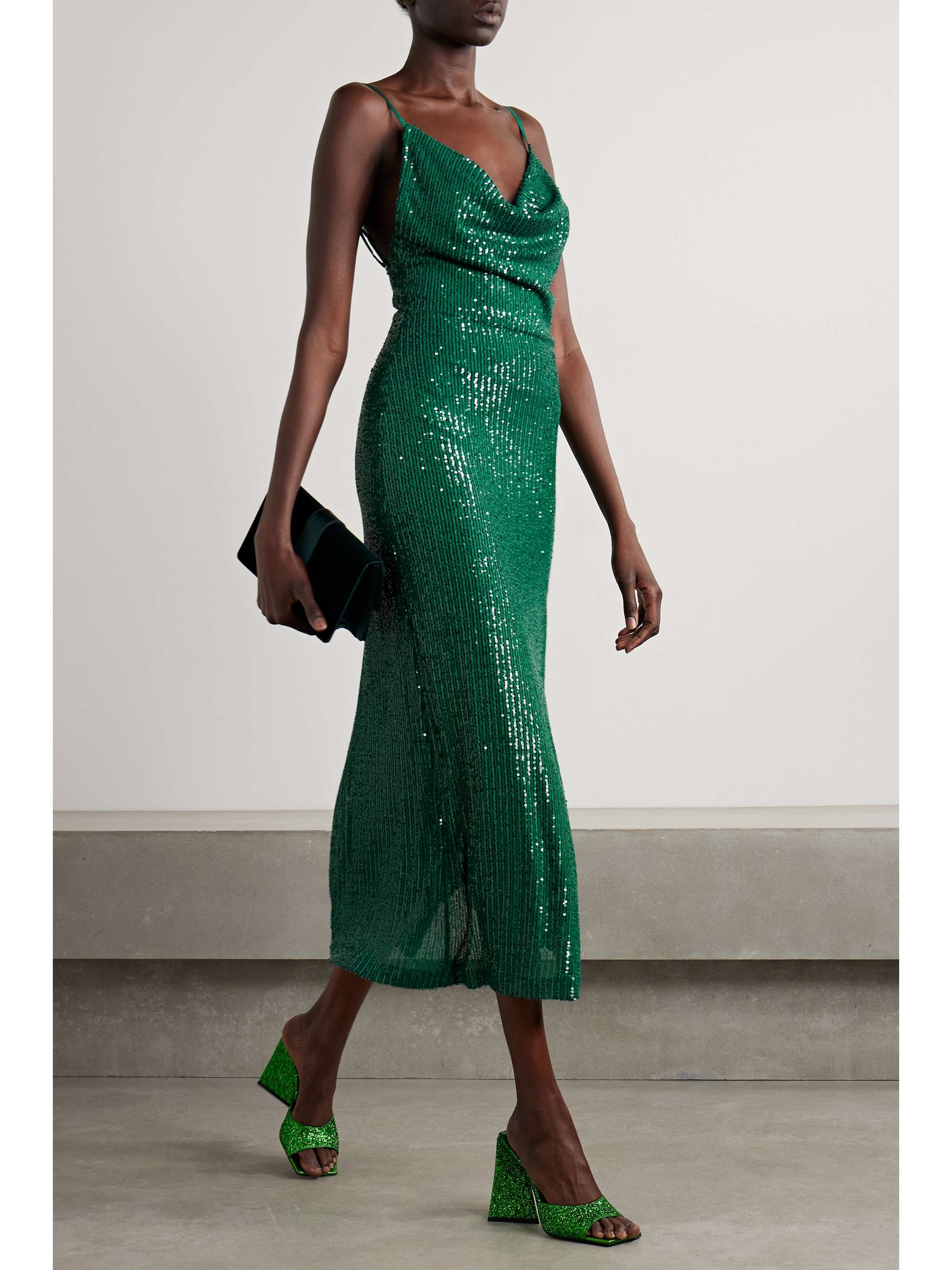 IN THE MOOD FOR LOVE Yuna draped sequined tulle gown | NET-A-PORTER