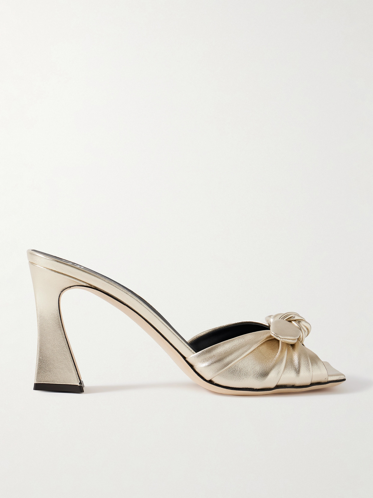 Giuseppe Zanotti Marinetti Metallic Leather Mules In Gold