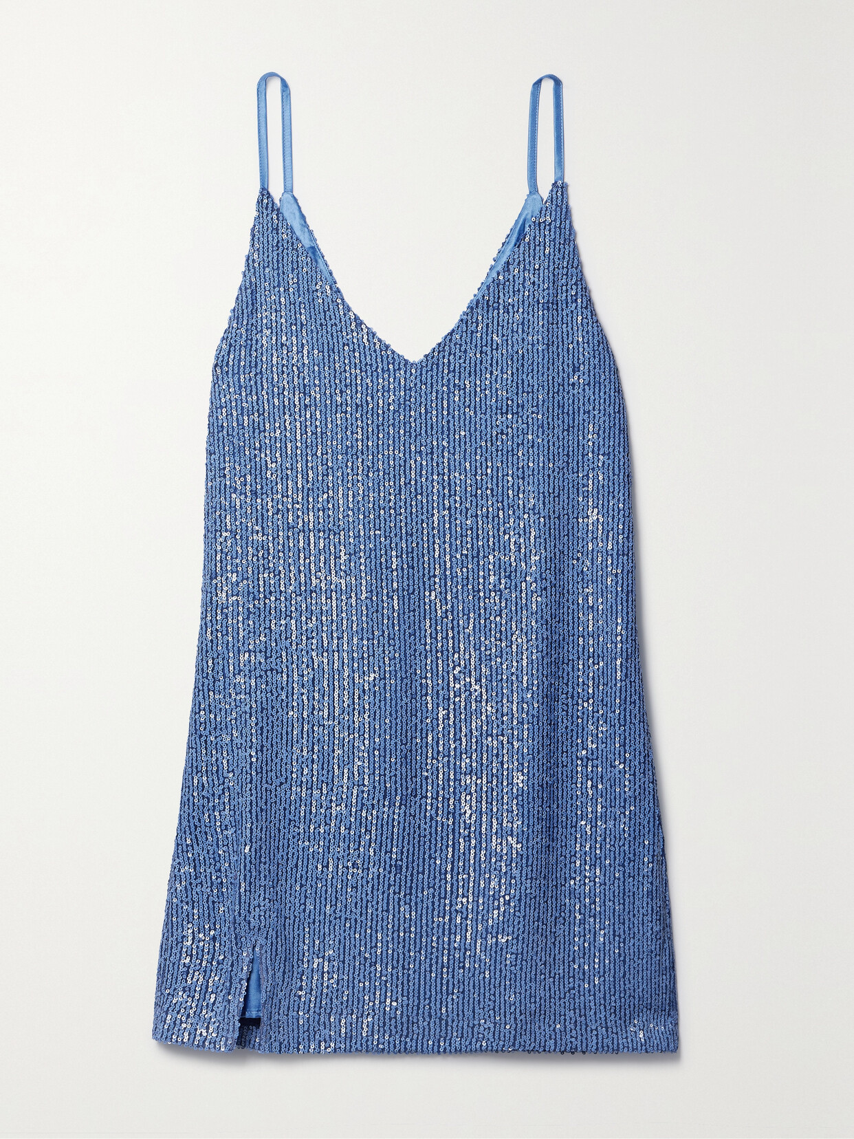 In The Mood For Love - New York Sequined Tulle Mini Dress - Blue