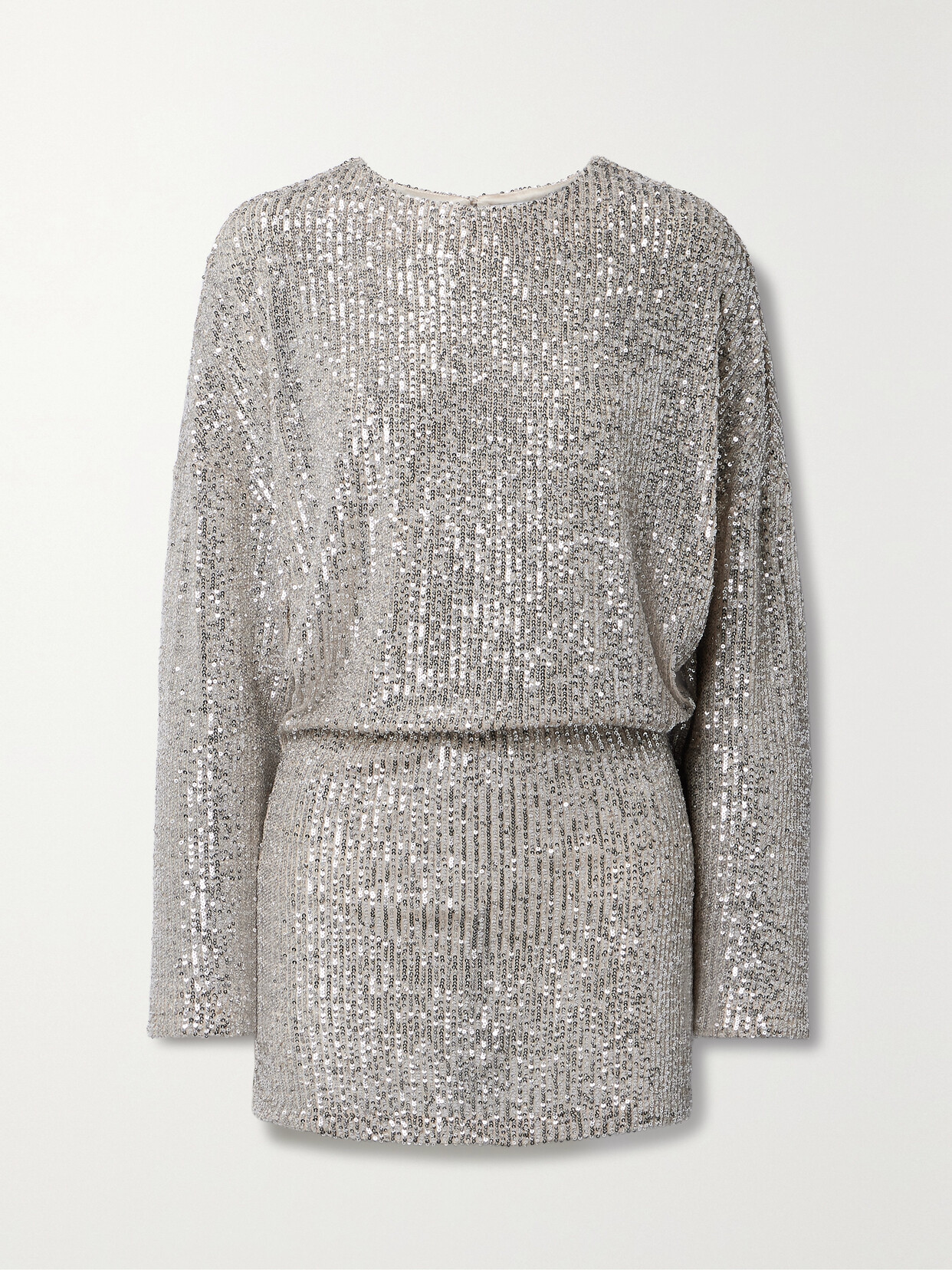 In The Mood For Love - Salome Sequined Tulle Mini Dress - Silver