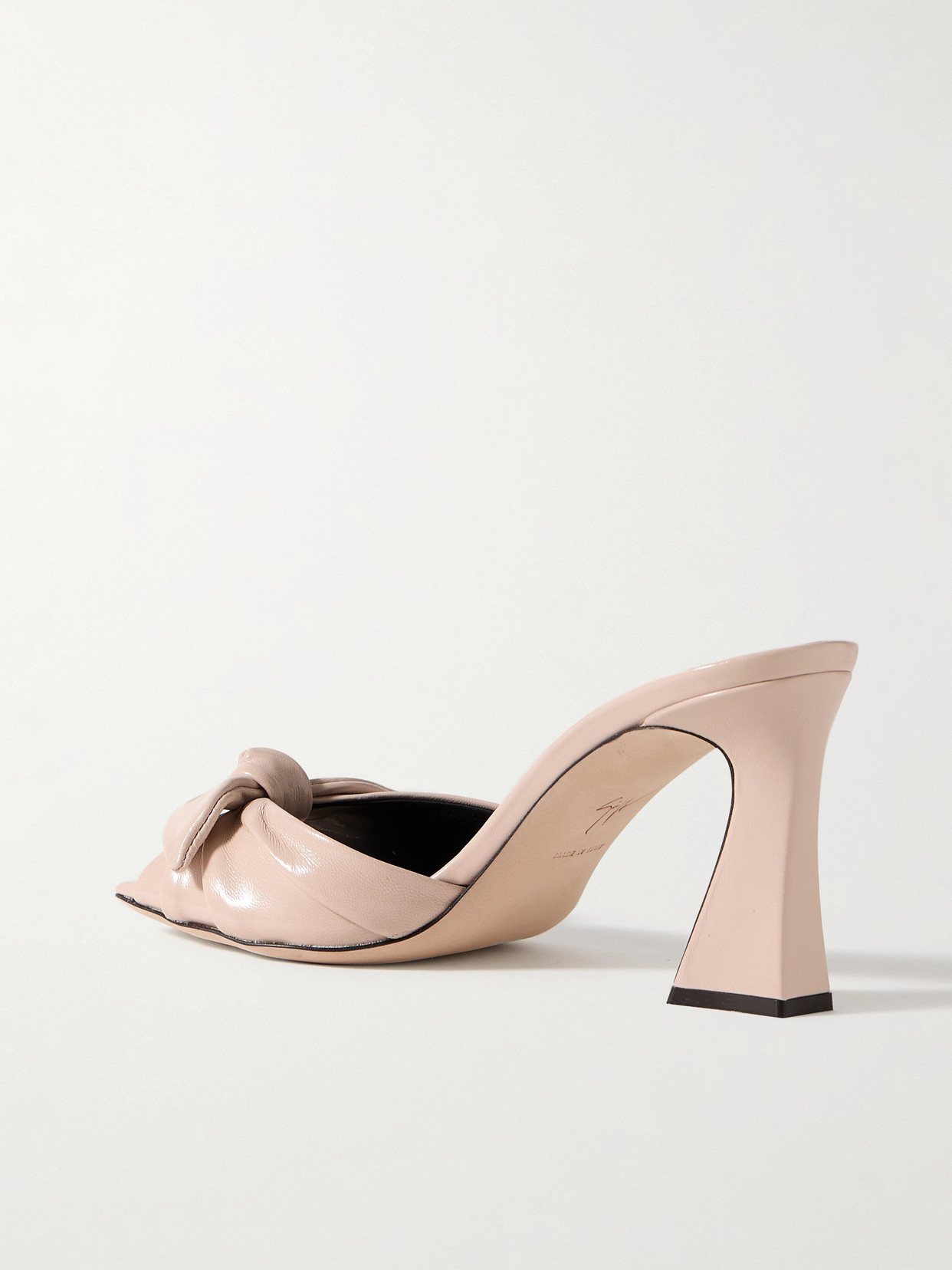 Giuseppe Zanotti Marinetti Patent-leather Mules In Cream