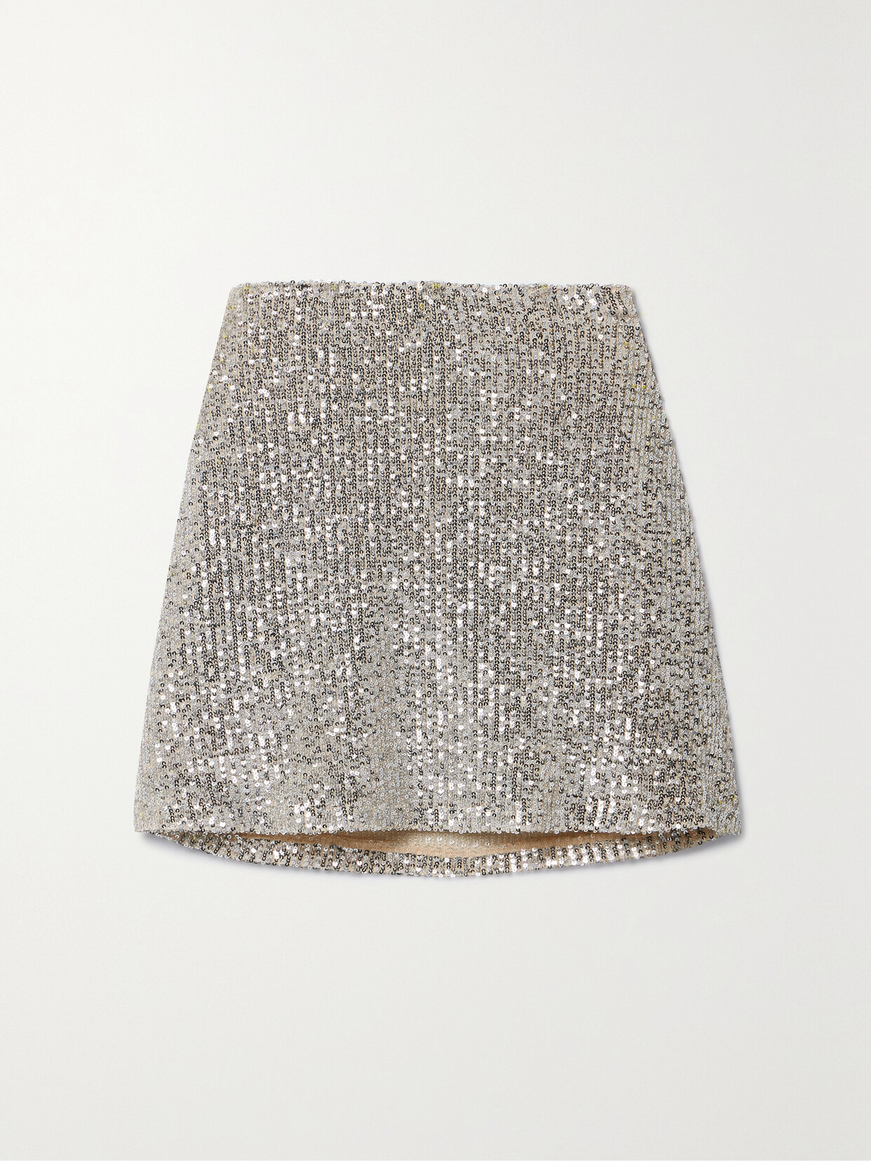 In The Mood For Love - Borthwick Sequined Tulle Mini Skirt - Silver