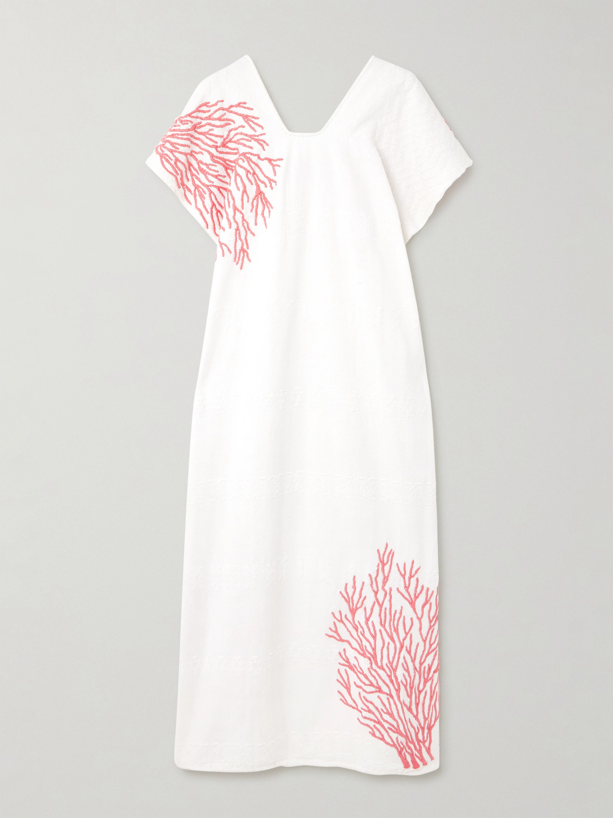 Pippa Holt - + Net Sustain Embroidered Cotton Kaftan - White