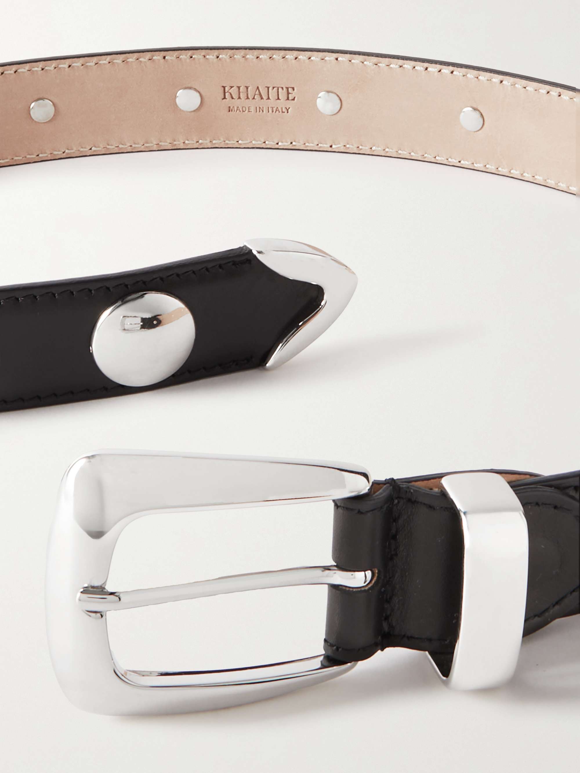 KHAITE レザーベルト スタッズ付き | NET-A-PORTER