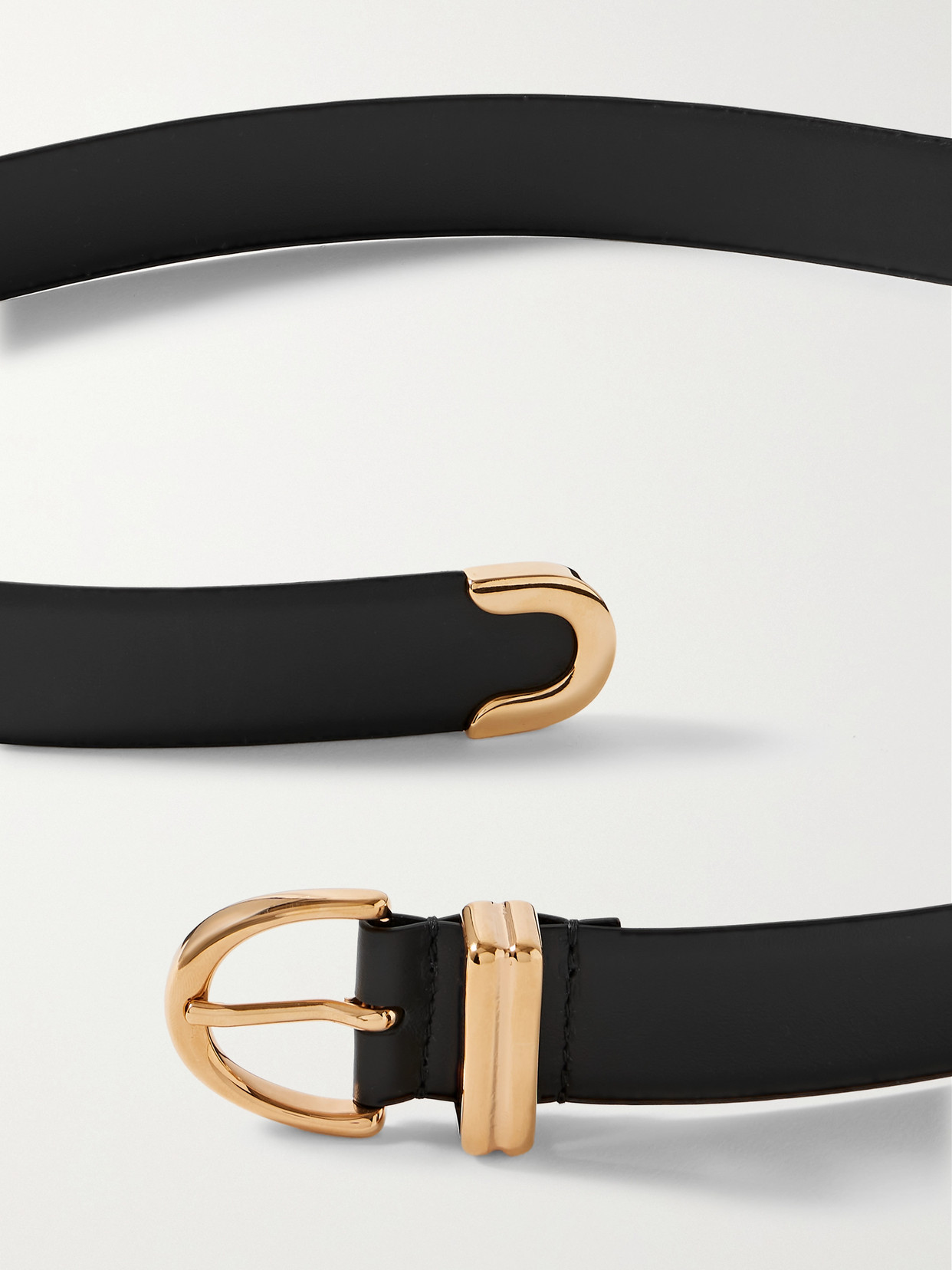 Shop Khaite Bambi Leather Belt In Black