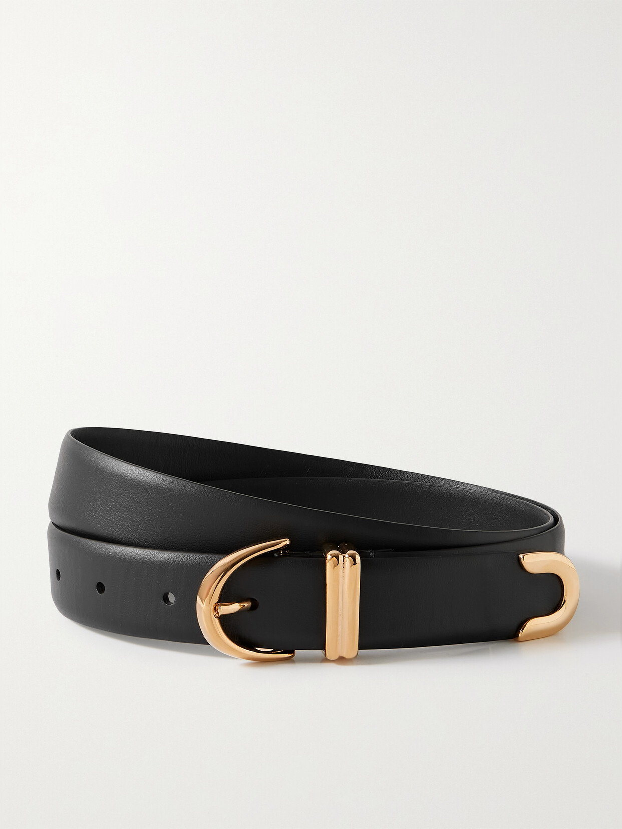 Shop Khaite Bambi Leather Belt In Black