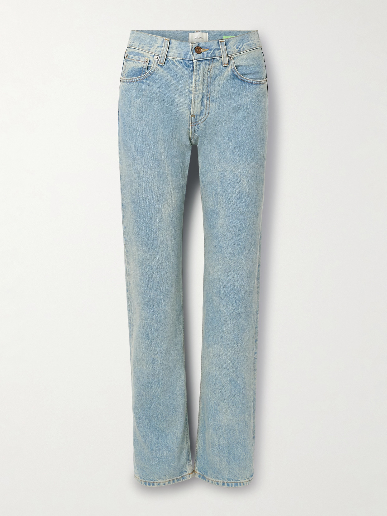 Haikure Cleo High-rise Straight-leg Organic Jeans In Blue