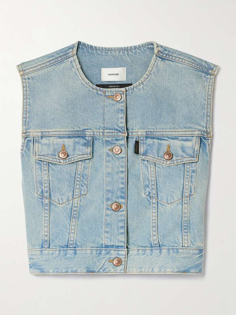 Haikure Judy Cropped Organic Denim Vest