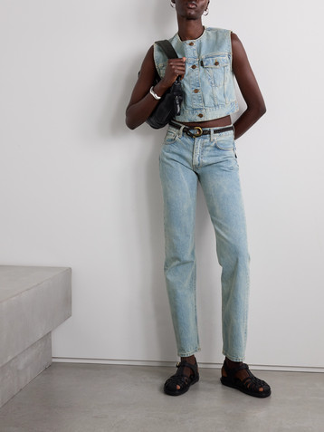 Haikure Judy cropped organic denim vest