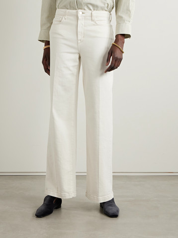 L'AGENCE Scottie high-rise wide-leg stretch-denim jeans