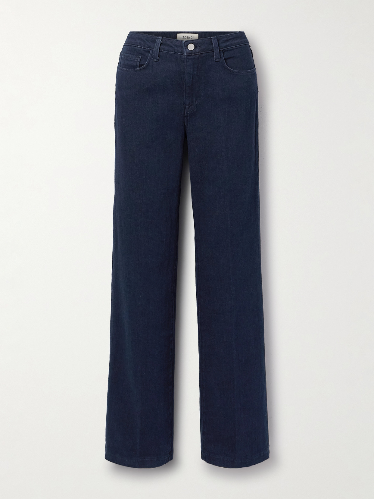 L Agence Clayton High-rise Wide-leg Jeans In Blue