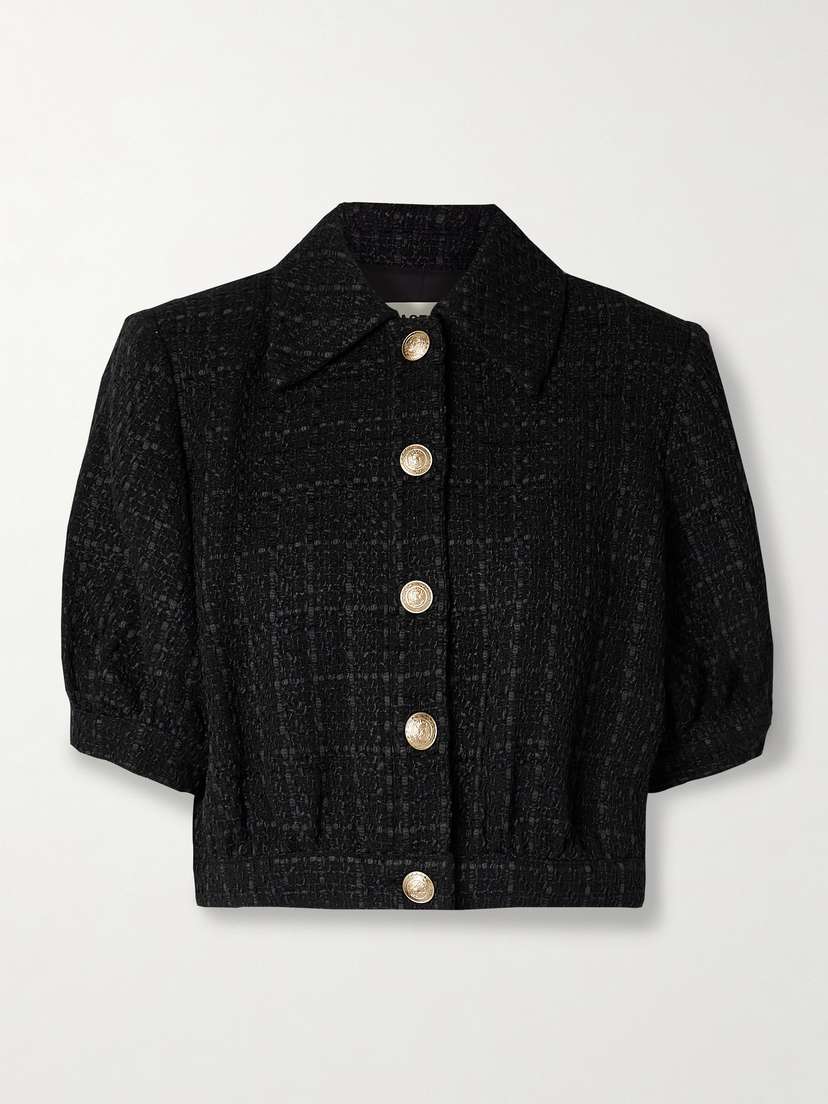 L'Agence Cove Cropped Cotton-blend Tweed Jacket