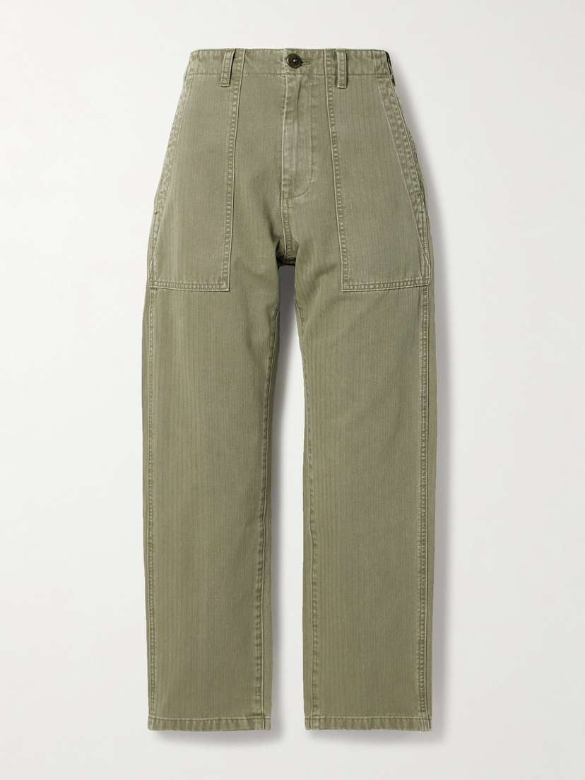 Alex Mill Neil Herringbone Cotton Straight-leg Pants
