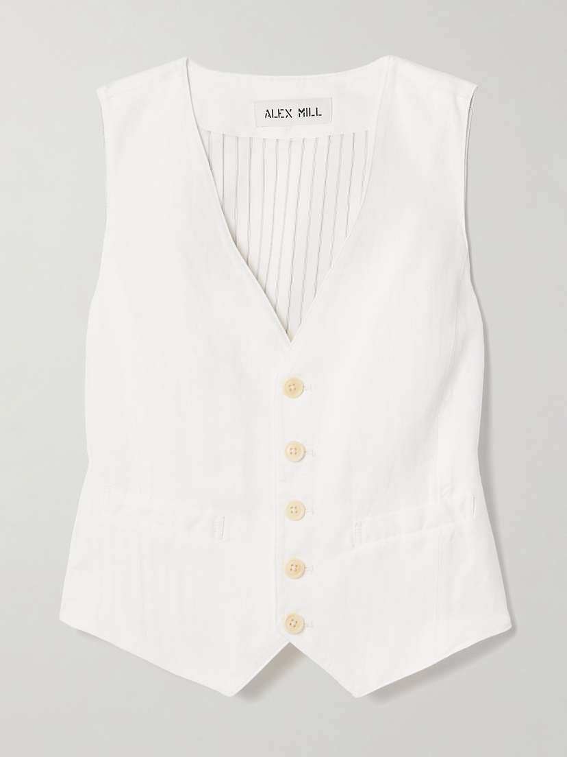 Alex Mill Kam Linen, Tencel™ Lyocell And Cotton-blend Twill Vest -  - x large