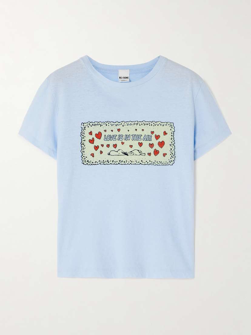 RE/DONE Printed Cotton-jersey T-shirt