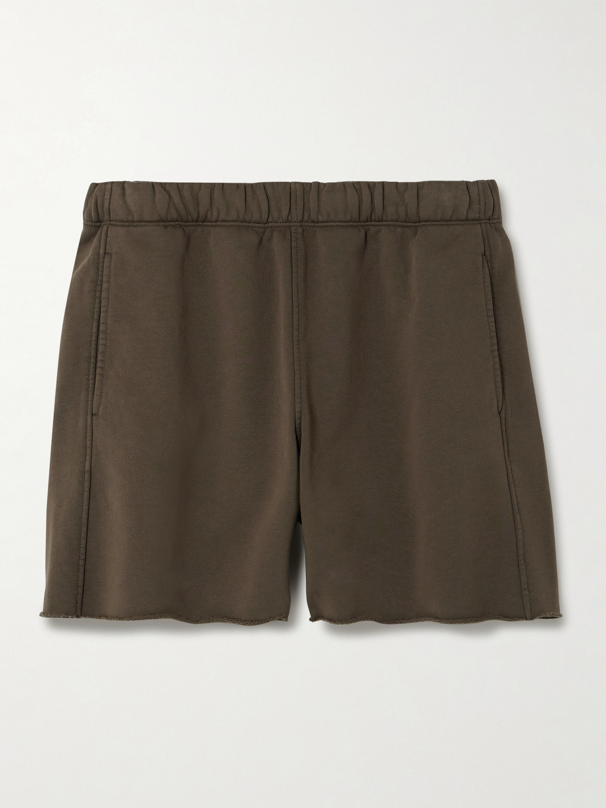 Re/done Cotton-jersey Shorts In Brown