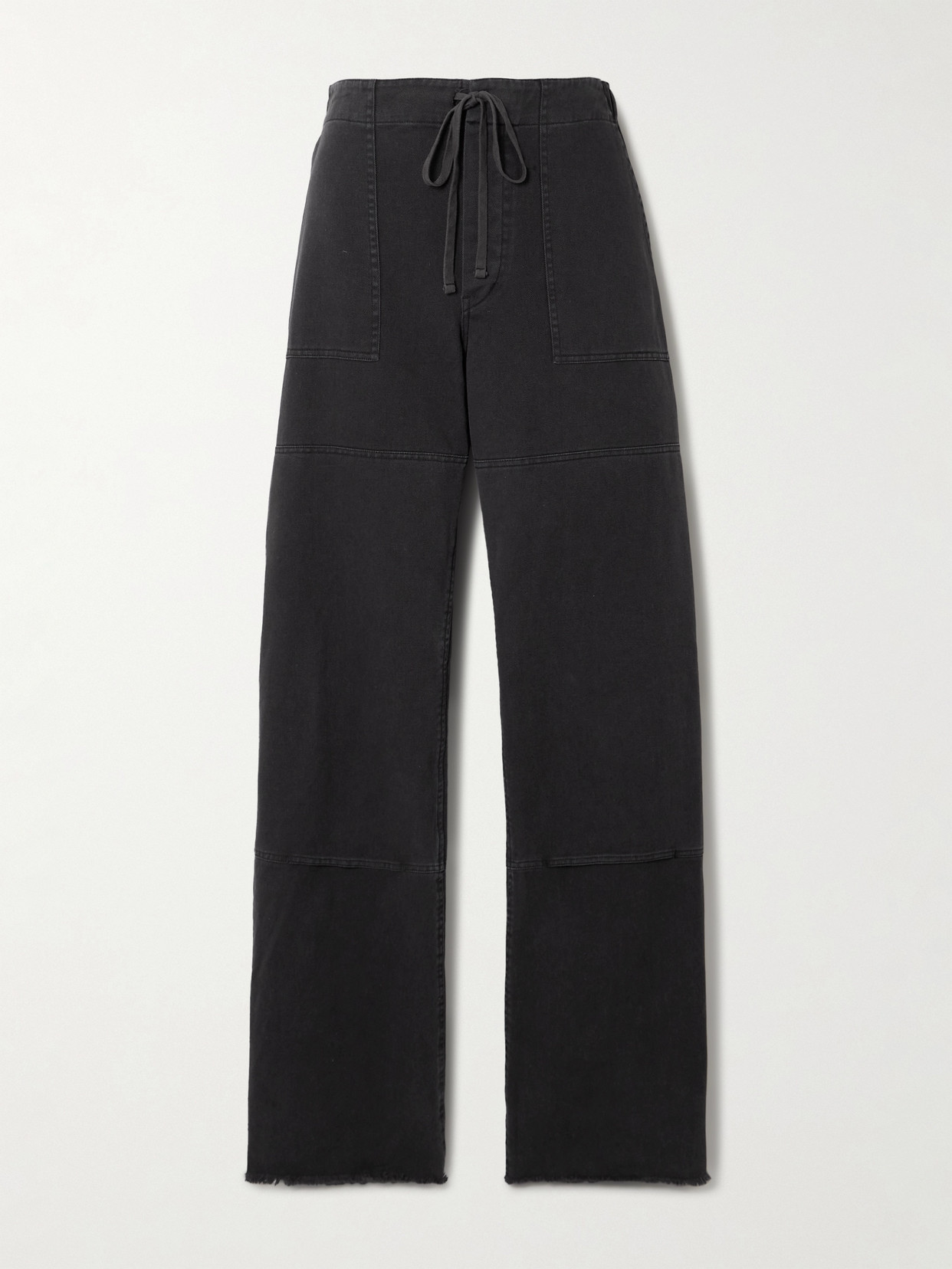 Shop Re/done Paneled Denim Wide-leg Pants In Black