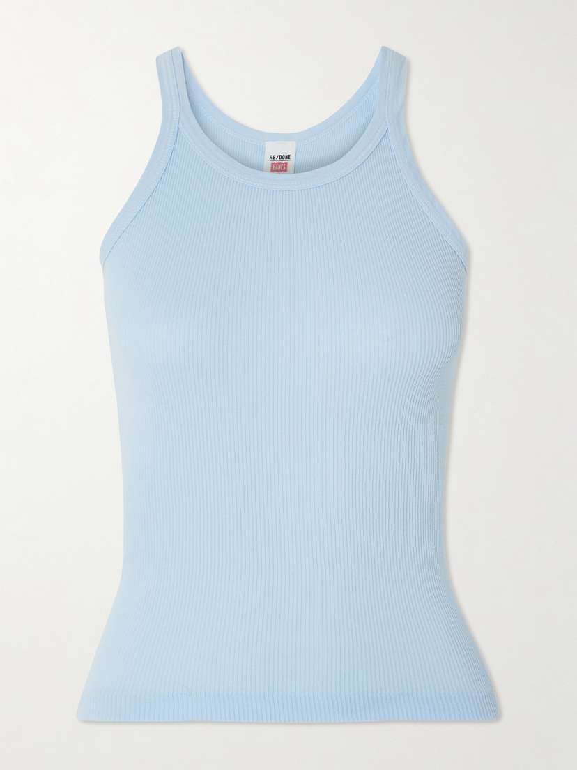 RE/DONE Ribbed Cotton-jersey Tank