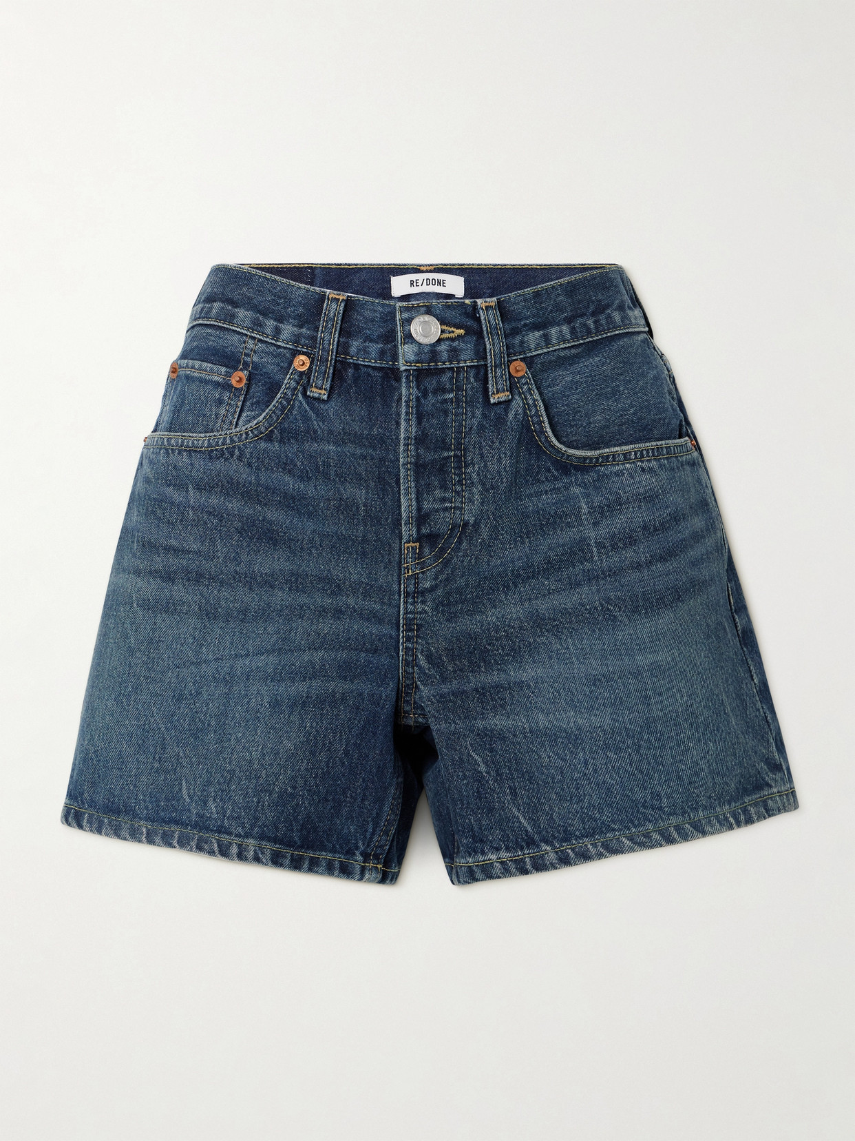 RE/DONE - + Net Sustain Organic Denim Shorts - Blue