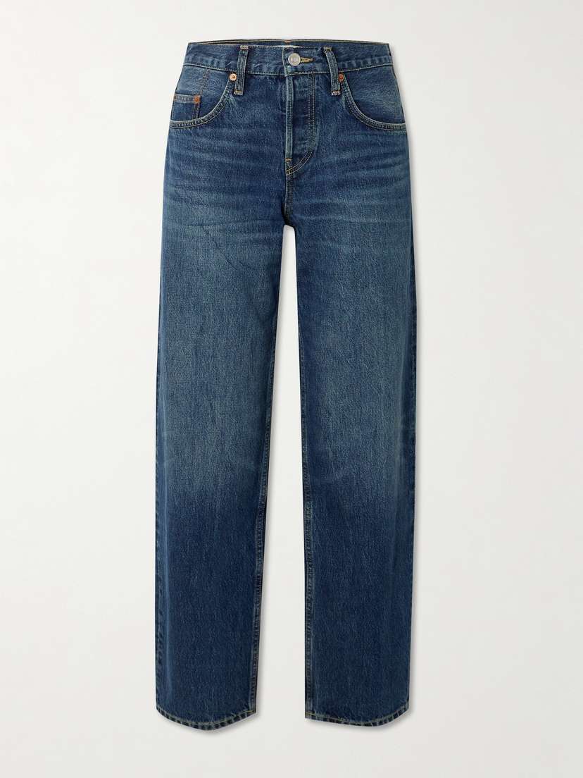 RE/DONE + Net Sustain Mid-rise Wide-leg Organic Jeans