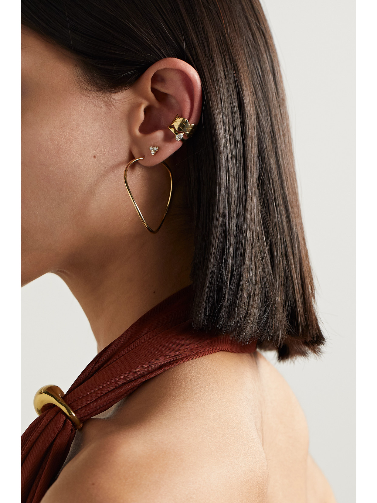 Anita Ko Twisted 18-karat Gold Hoop Earrings In Gold