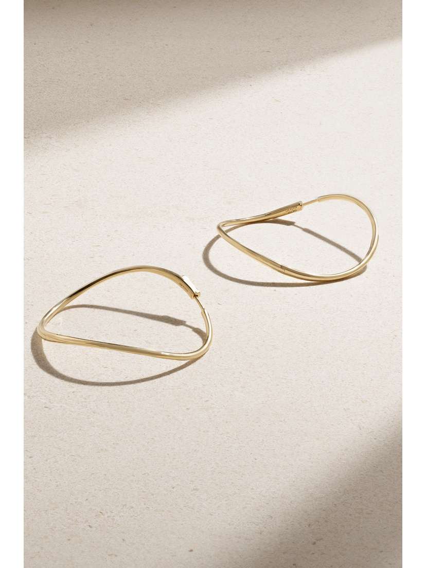 Anita Ko Twisted 18-karat Gold Hoop Earrings