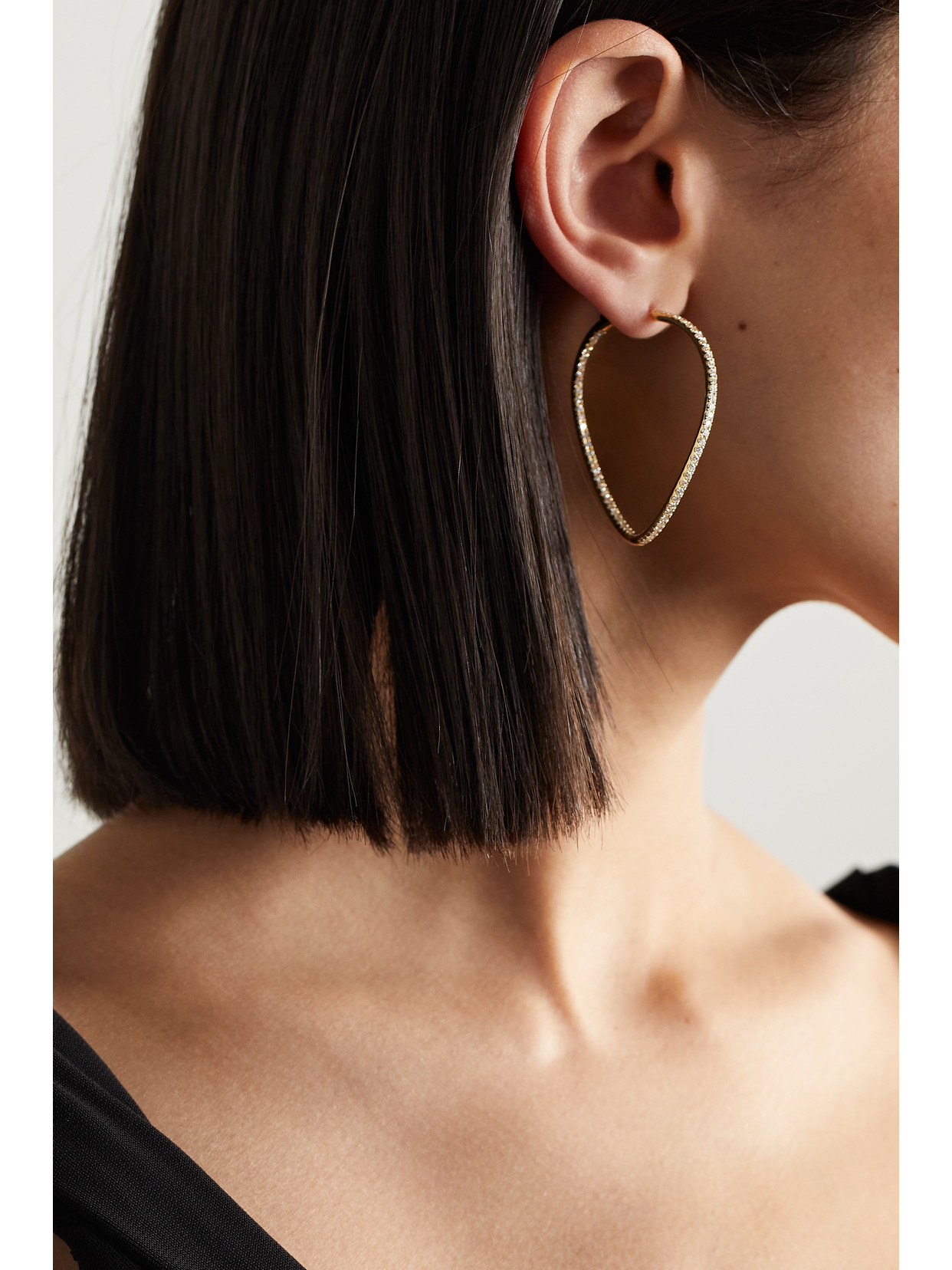 Anita Ko Twisted 18-karat Gold Diamond Hoop Earrings In Gold