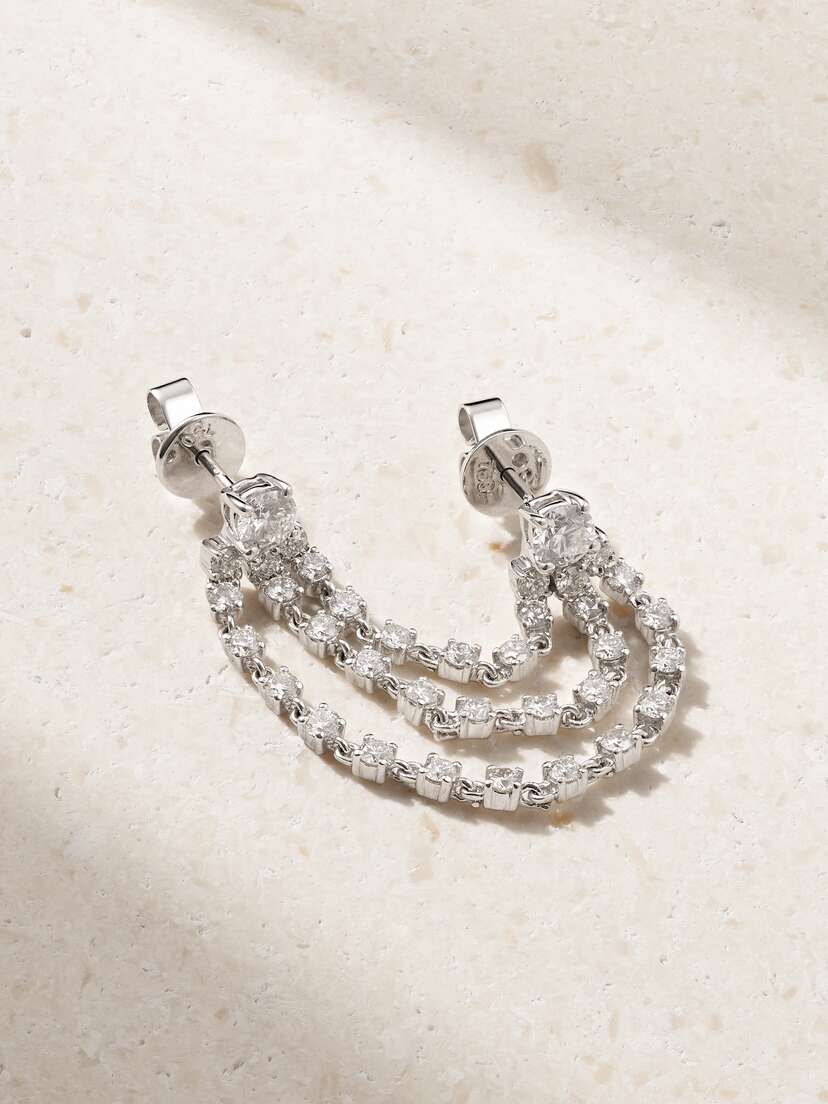 Anita Ko Bianca 18-karat White Gold Diamond Single Earring