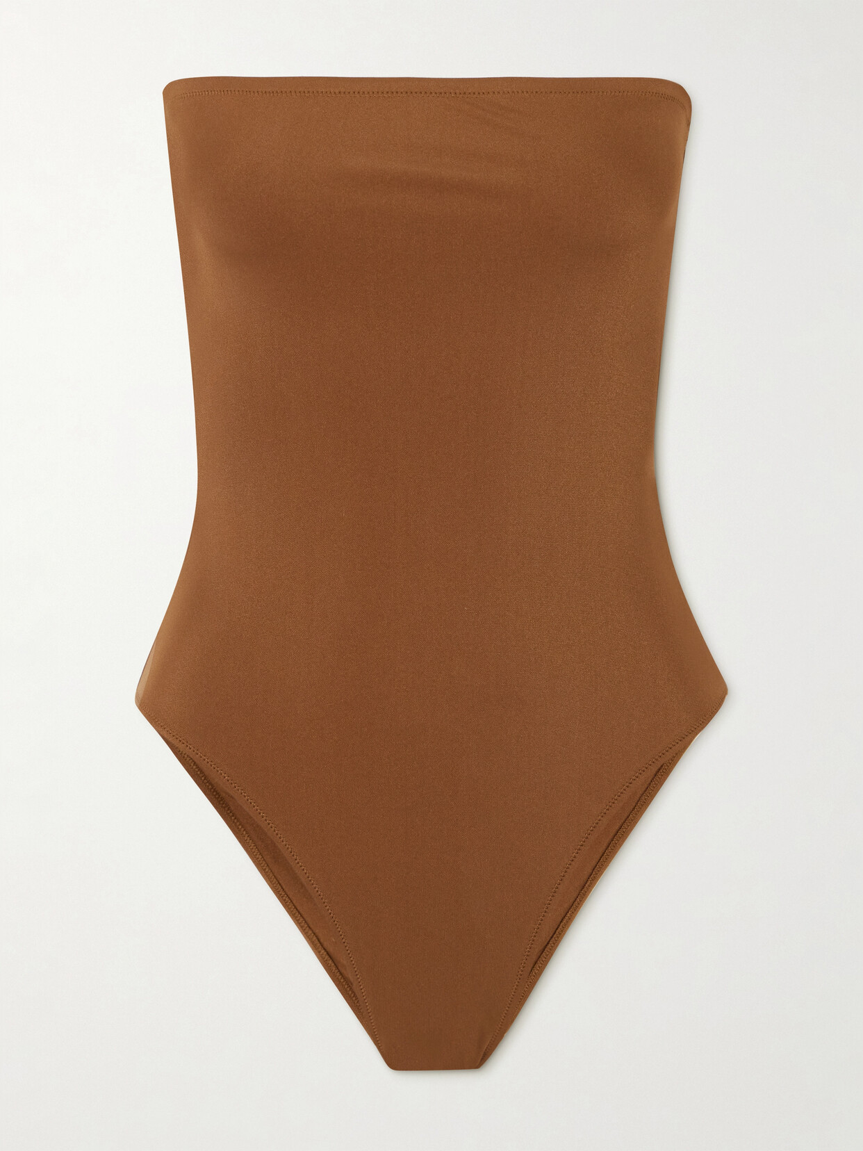 Lido + Net Sustain Sedici Bandeau Swimsuit In Brown