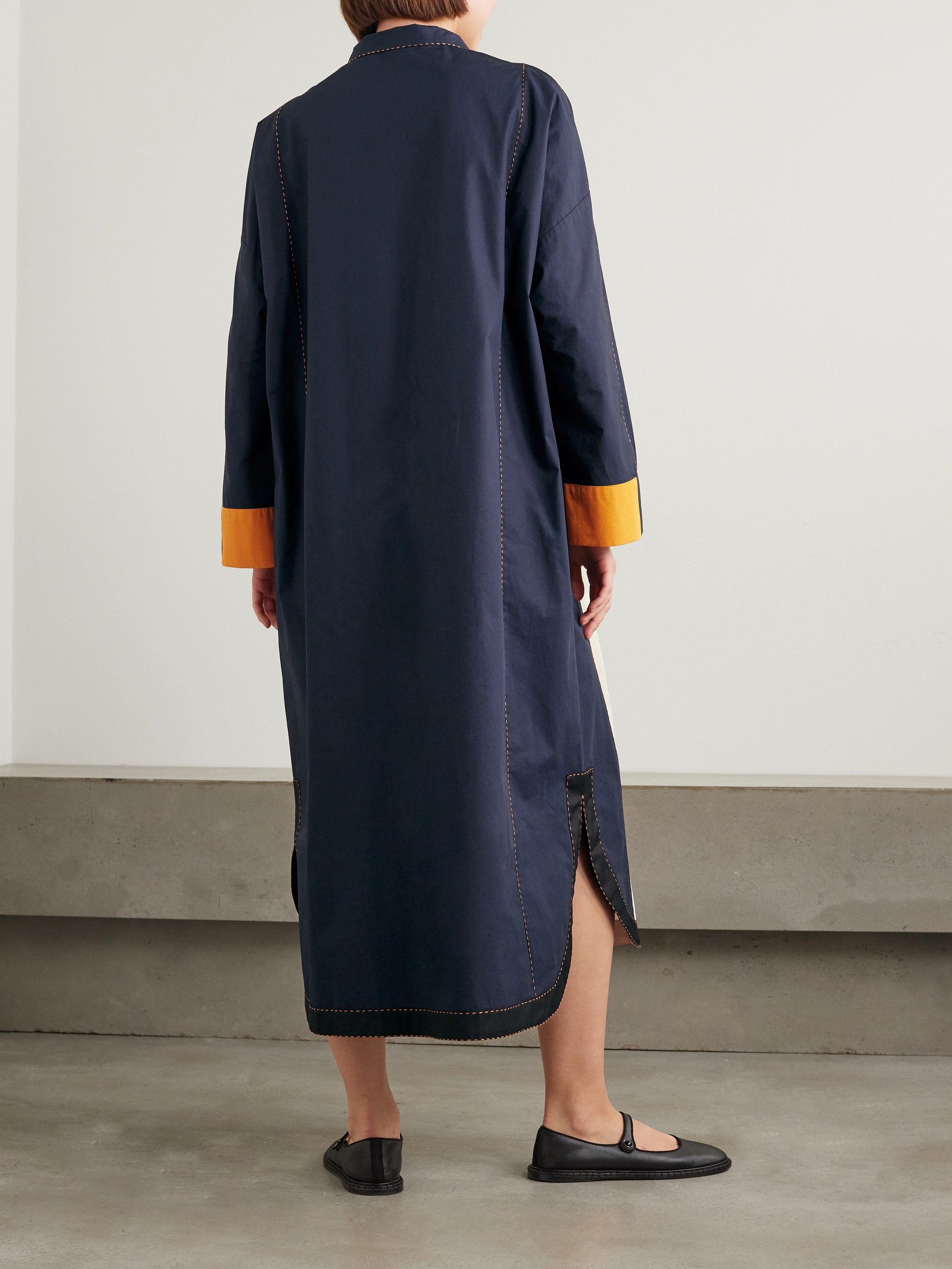 Vita Kin Rafshan embroidered cotton-poplin kaftan thumbnail