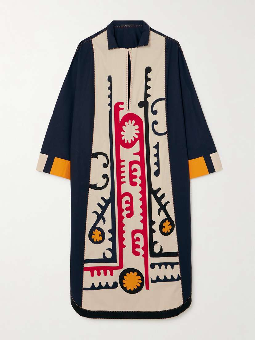 Vita Kin Rafshan Embroidered Cotton-poplin Kaftan