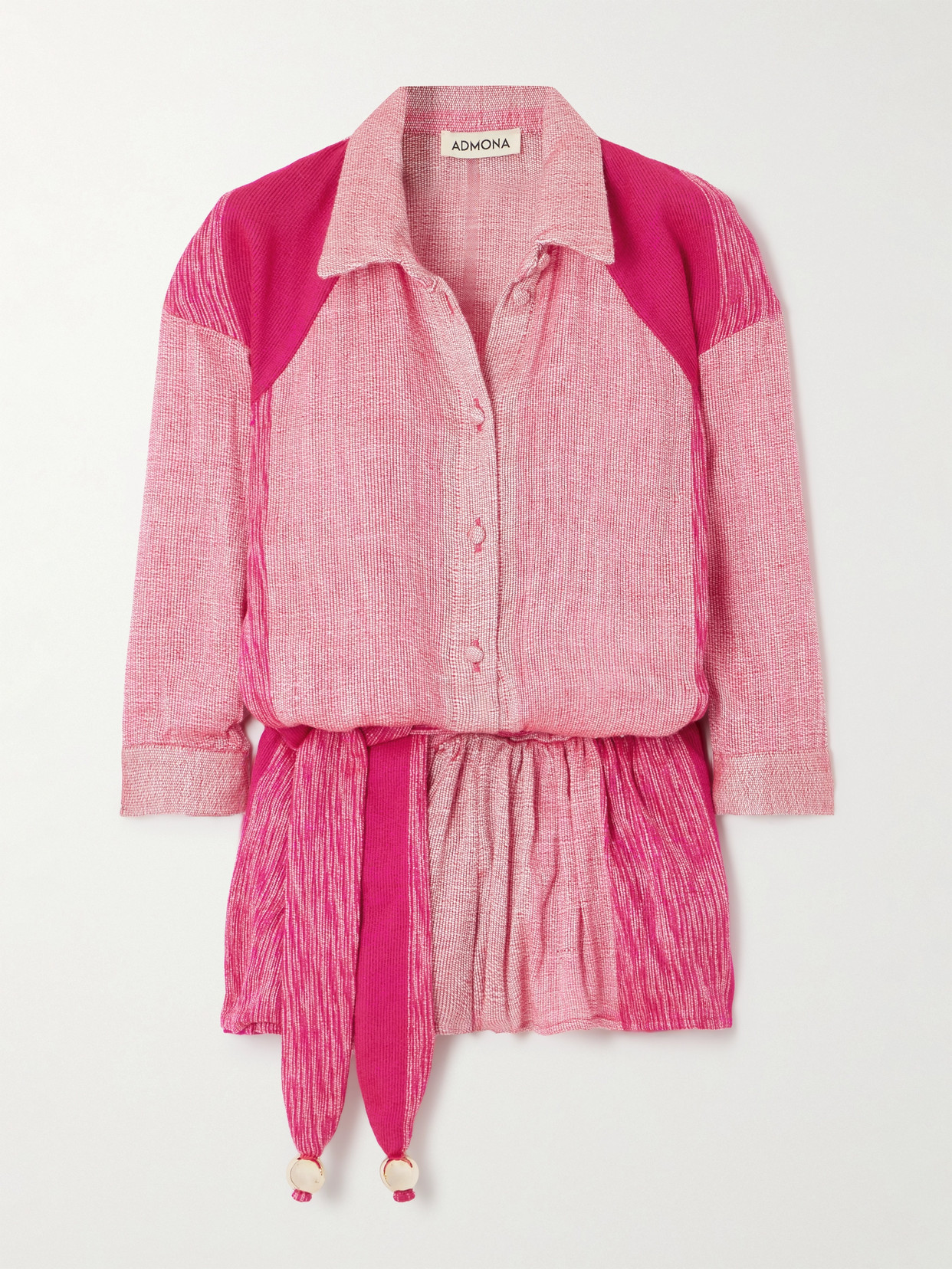 Admona Iman Belted Woven Playsuit In Pink