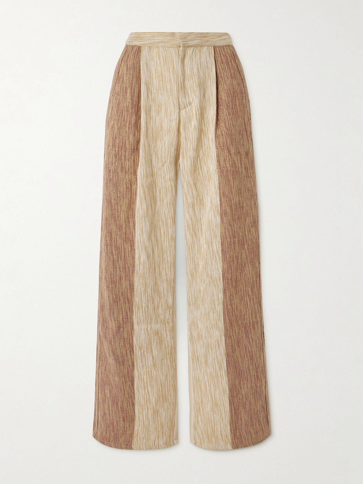Admona - + Net Sustain Nur Jacquard Straight-leg Pants - Neutrals