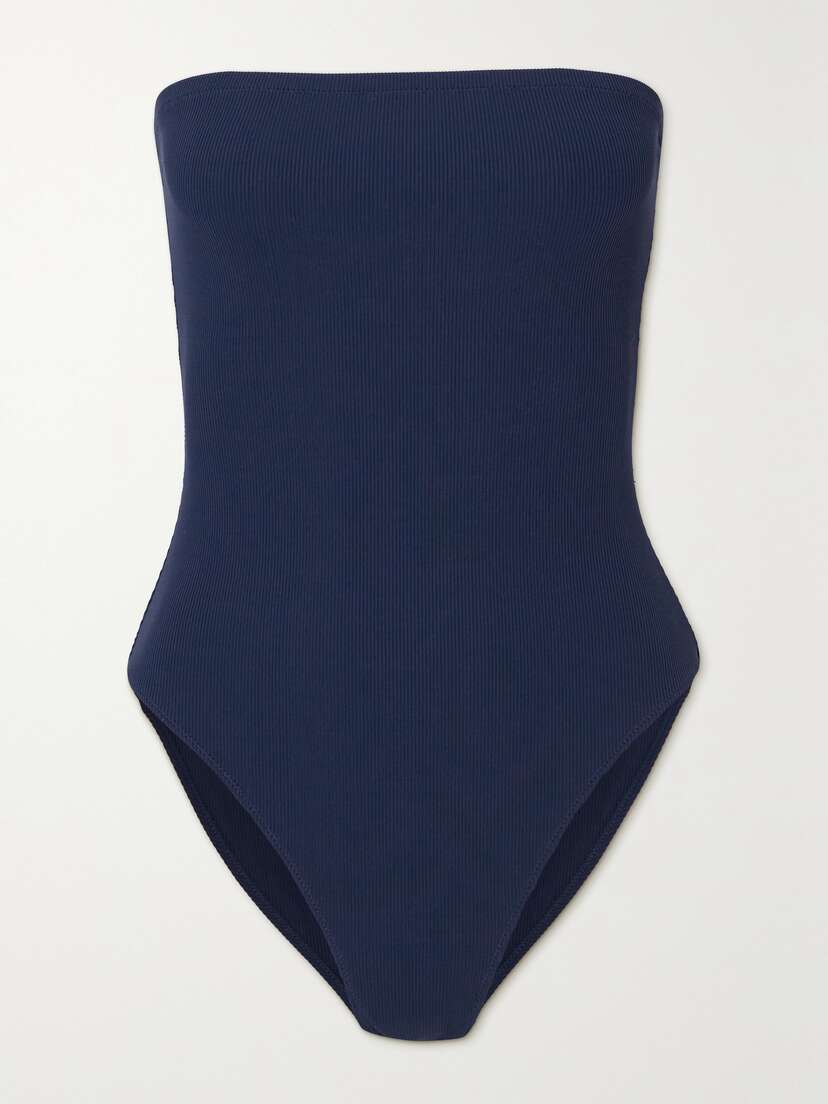 Lido + Net Sustain Sedici Ribbed Bandeau Swimsuit - x large