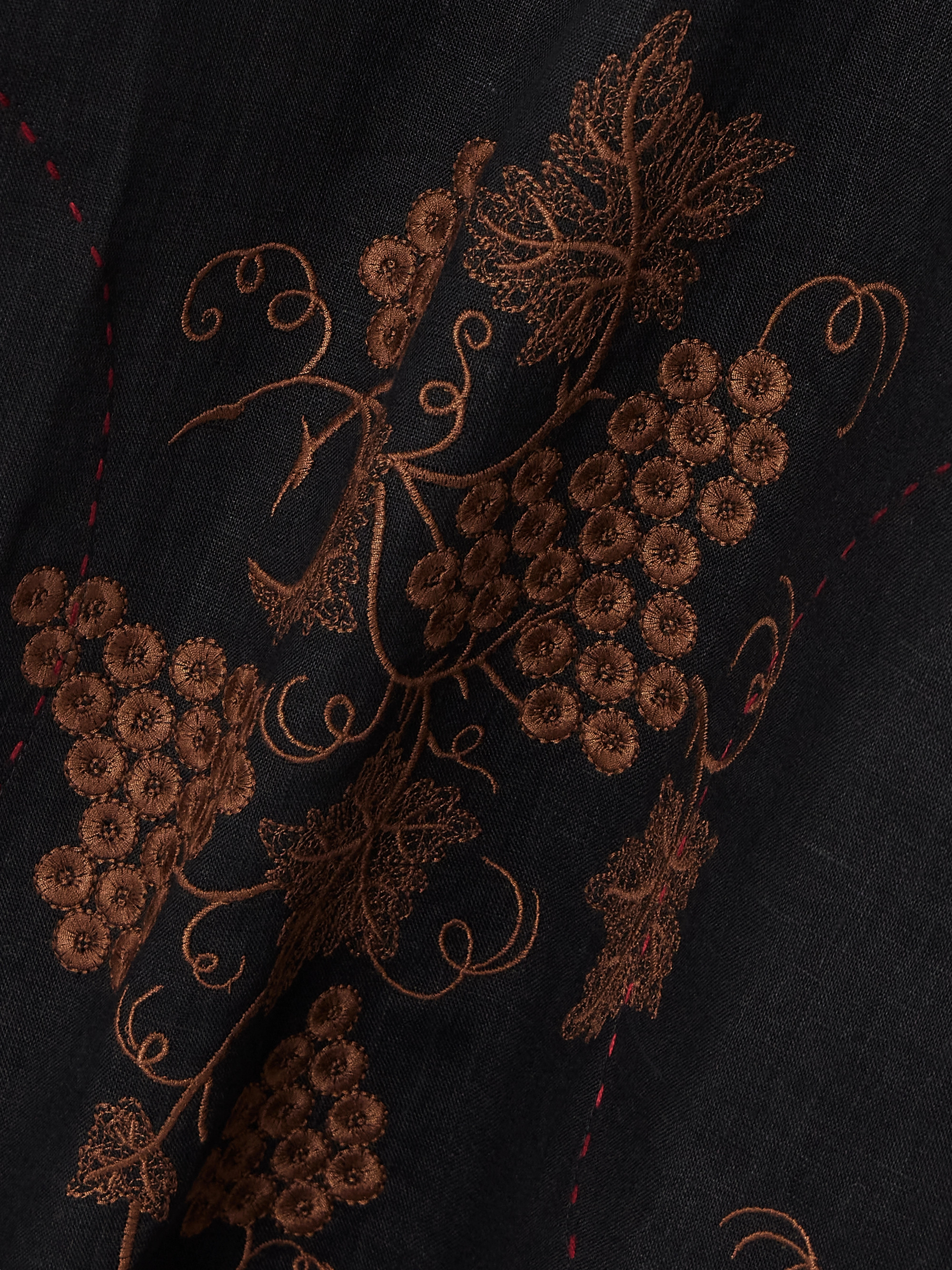 Vita Kin Ophelia scalloped embroidered linen midi dress