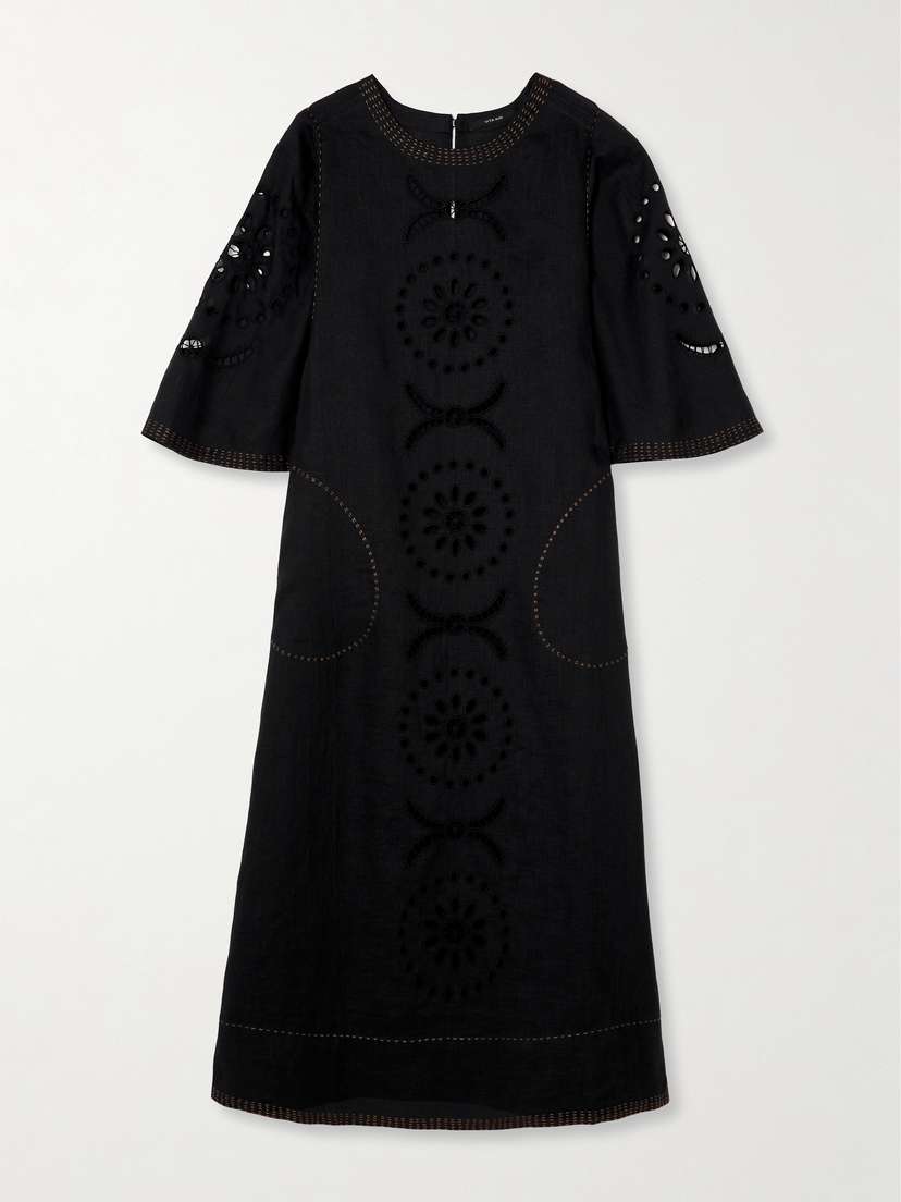Vita Kin Mia Broderie Anglaise Linen Midi Dress