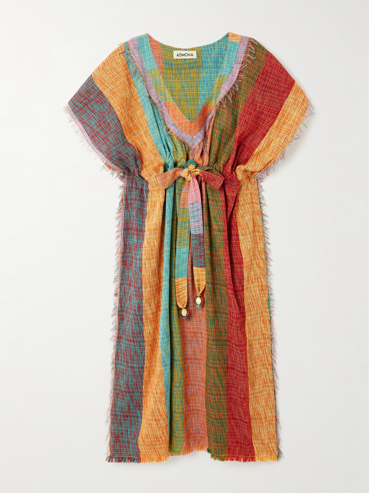 Admona Ramzi Belted Jacquard Maxi Dress In Multi