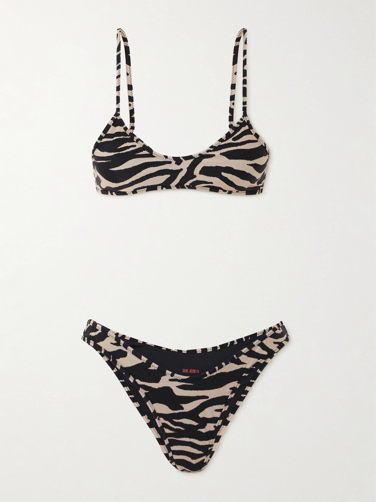 Attico Zebra-print Bikini In Multi