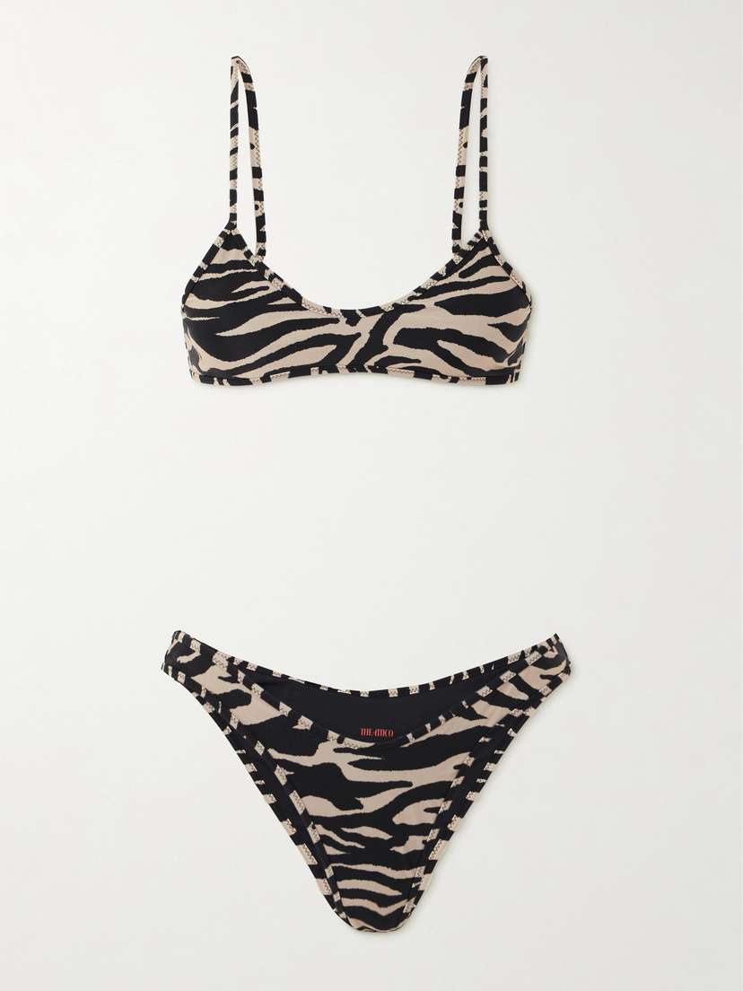 The Attico Zebra-print Bikini
