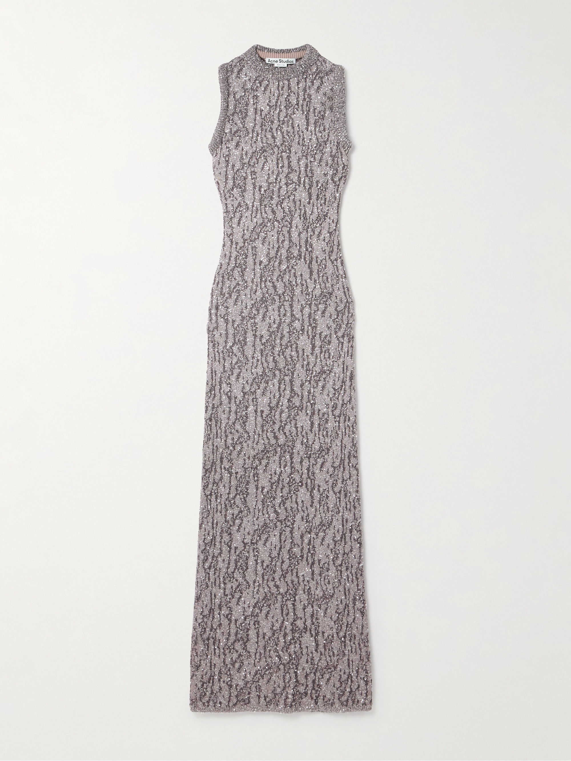 Acne Studios - Sequin-embellished metallic jacquard-knit maxi dress | Plush