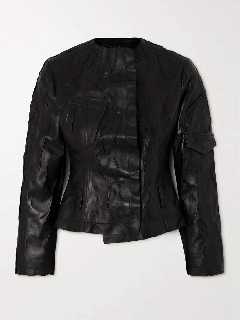 Acne Studios Distressed Leather Jacket