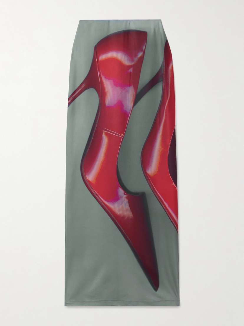 Acne Studios Printed Stretch-jersey Maxi Skirt