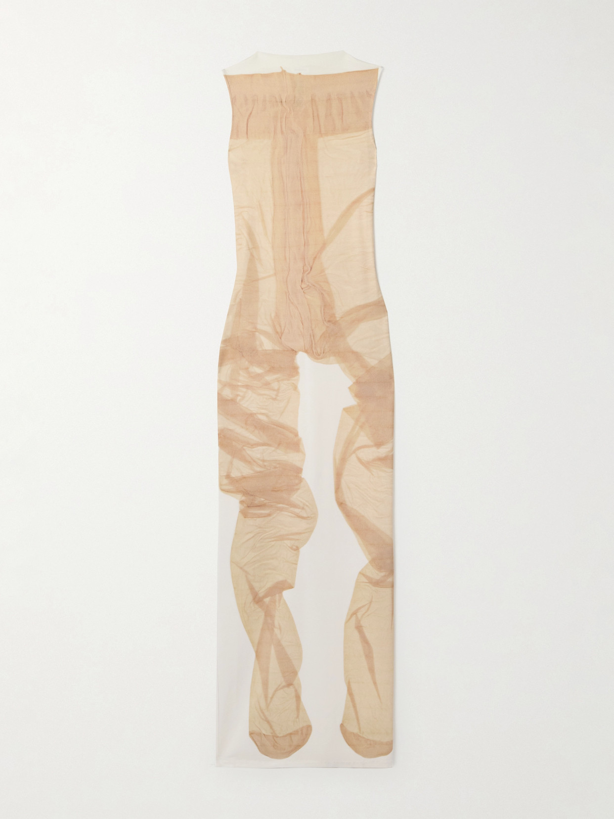 Acne Studios Printed Stretch-jersey Maxi Dress In Ays White/beige