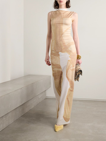 Acne Studios Printed stretch-jersey maxi dress